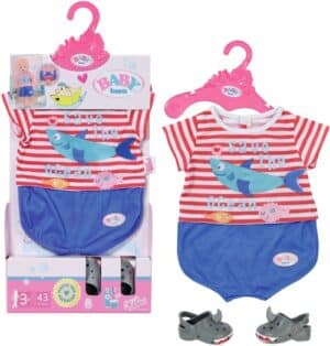 Baby Born Puppenkleidung »Bath Pyjamas & Clogs blau