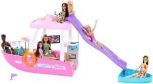 Barbie Puppen Fahrzeug »Barbie Traumboot mit Pool und Rutsche inkl. Barbie Zubehör«