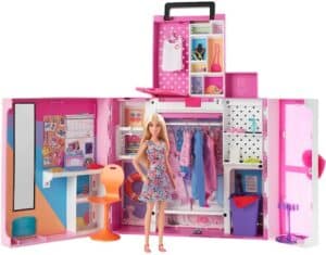 Barbie Puppenkleiderschrank »Traum-Kleiderschrank mit Puppe (blond)