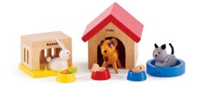 Hape Puppenhausmöbel »Haustiere aus Holz für Puppenhaus«