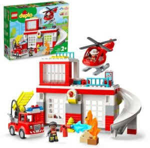 LEGO® Konstruktionsspielsteine »Feuerwehrwache mit Hubschrauber (10970)