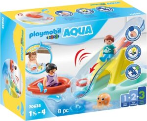 Playmobil® Konstruktions-Spielset »Badeinsel mit Wasserrutsche (70635)