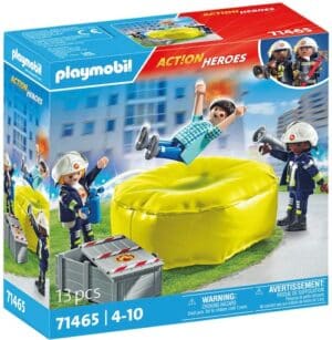 Playmobil® Konstruktions-Spielset »Feuerwehrleute mit Luftkissen (71465)