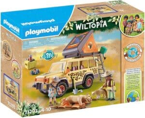 Playmobil® Konstruktions-Spielset »Mit dem Geländewagen bei den Löwen (71293)
