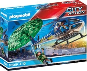 Playmobil® Konstruktions-Spielset »Polizei-Hubschrauber: Fallschirm-Verfolgung (70569)