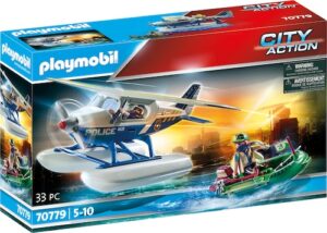 Playmobil® Konstruktions-Spielset »Polizei-Wasserflugzeug: Schmuggler-Verfolgung (70779)
