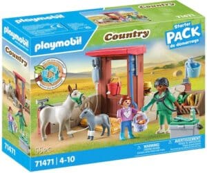 Playmobil® Konstruktions-Spielset »Tierarzteinsatz bei den Eseln (71471)