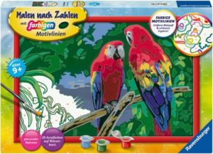 Ravensburger Malen nach Zahlen »Bunte Papageien«