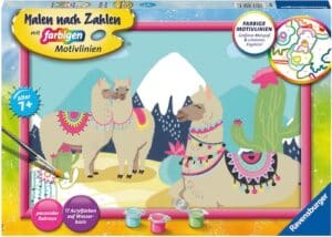 Ravensburger Malen nach Zahlen »Glückliche Lamas«