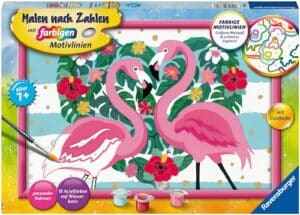 Ravensburger Malen nach Zahlen »Liebenswerte Flamingos«