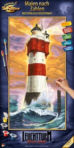 Schipper Malen nach Zahlen »Meisterklasse Hochformat - Leuchtturm Roter Sand«