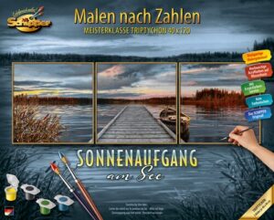 Schipper Malen nach Zahlen »Meisterklasse Triptychon - Sonnenaufgang am See«