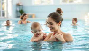 Ab gehts zum Babyschwimmen